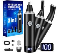 Tondeuse Nez,3-En-1 Coupe Poils Nez Et Oreilles USB Rechargeable,Indolore Rasoir Poil De Nez Homme Professionnel,Pour Le Nez Oreilles Barbe Sourcils Corps,Pour Homme Et Femme,IPX7 Imperméable