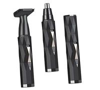 Tondeuse Nez Électrique Multifonction pour Hommes, Format Mini | ABS Noir, Tête Rotative 360 Degrés, Usage Voyage et Salle de Sport, Retouches Rapides