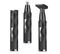 Tondeuse Nez Hommes Électrique USB Rechargeable Compacte Noire | Abs, Tête Rotative 360 Degrés, Coupe Nette et Douce, Usage Maison, Format Mini, Sécurité Confortable