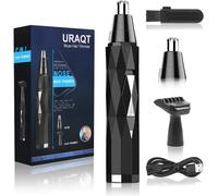 Tondeuse Nez Oreilles, 2 En 1 Usb Rechargeable Rasoir Electrique, Tondeuse À Sourcils Indoloreet Professionnelle Pour Les Hommes Et Les Femmes,Tondeuse Nez