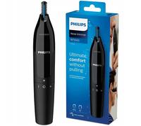 Philips - Tondeuse Nez et Oreilles - Batterie - Entièrement lavable - Fonctionnement humide et sec - Noir - Adultes - Unisexe-Adulte