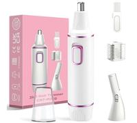 Tondeuse Nez, Professionnel Tondeuse Nez Oreilles,Professionnelle 2-en-1 Tondeuses Nezs Homme,Sans Douleur Multifonction pour Nezs, Oreilles, Sourcils, Corps,Design Lavable et étanche Ipx7, Blanc