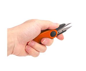 Tondeuse Pliable pour Matériel de Pêche, Ciseaux de Ligne de Pêche Portables en Forme de Crevette, Ciseaux Pliables pour Matériel de Pêche, pour Ligne de Coupe avec Housse de