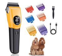 Tondeuse Pour Chien Électrique Rechargeable 3 Vitesses | Kit De Toilettage Avec Tondeuse À Poils D'Animaux Pour Animaux De Races Petites Et Grandes, Poils Fins, Longs, Épais,