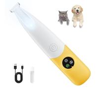 Tondeuse pour Chien et Chat. Recharge USB, lumière LED. Parfaite pour les pattes, oreilles, visage et fesses. Faible bruit et vibrations. Légère, sans fil et idéale pour une coupe partielle en douceur