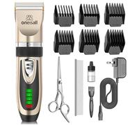 Tondeuse pour chien Oneisall silencieuse à 2 vitesses, rechargeable sans fil, pour petits et grands chiens, chats et animaux