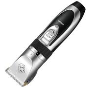 Tondeuse pour chien rechargeable sans fil - Kit de toilettage professionnel pour animaux de compagnie - Tondeuse silencieuse avec ciseaux et peigne pour chiens et chats - Argenté