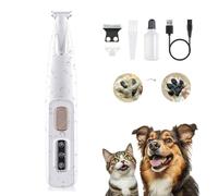 Tondeuse pour pattes Doggykings, tondeuse électrique 3 en 1 pour chien, rechargeable et étanche avec lumière LED, sans fil et silencieuse pour les yeux, le visage, les oreilles (1Pc)