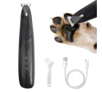Tondeuse pour Pattes, Toilettage pour Chien et Chat, Appareils de Rasage des Pieds pour Animaux de Compagnie Trimmer des Poils Pieds Électrique à Faible Bruit Brosse de Rasage avec LED IPX7
