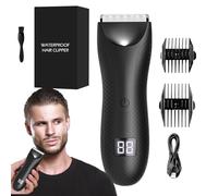 Tondeuse Pour Poils Corporels - Rasoir Électrique Avec Lumières LED - Tondeuse Imperméable - Pour Routine Matinale Pré-Entraînement Voyage Vacances Fitness