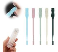 Tondeuse pour poils de nez 2-en-1, outil d'épilation de narine double face, portable et rotative à 360°, avec cure-oreilles (5 couleurs, 5 pièces)