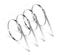 Tondeuse pour poils de nez， Attaches à boule autobloquantes en acier inoxydable 304 de 4,6 mm, résistantes aux hautes températures, 100 pièces(400mm)