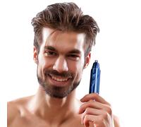 Tondeuse pour poils de nez, nettoyeur d'oreille USB, outil de toilettage facial, design étanche, taille portable, matériau robuste, batterie rechargeable, parfait pour hommes, femmes, soins du corps