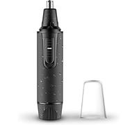 Tondeuse pour poils de nez, Tondeuse à sourcils et poils du visage Portable indolore for hommes femmes, piles, IPX7, lames double tranchant for un nettoyage facile