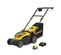 Tondeuse poussée 34 cm BRUSHLESS 18V - 1 x 4 Ah V20 - STANLEY POWERTOOLS - SCMWP3401M1-QW
