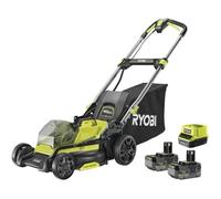 Tondeuse poussée RYOBI 18V Brushless - coupe 40cm - 2 batteries 4,0Ah - 1 chargeur rapide - RY18LMX40C-240