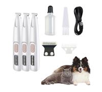Tondeuse Pro Cat : faible bruit, rechargeable par USB, étanche avec lumière LED - Tondeuse de précision for pattes et corps(C(3PCS))