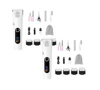 Tondeuse professionnelle 2 en 1 pour chien et chat avec écran numérique, kit de toilettage lavable à faible bruit avec plusieurs outils de toilettage pour chiens et chats