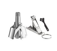 Tondeuse professionnelle portable en acier inoxydable pour nez et oreilles - Pour homme et femme