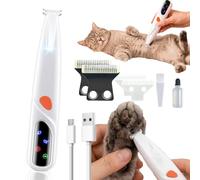 Tondeuse silencieuse pour chat, patte chien entre coussinets LED, sans risque de blessure, pour pattes, yeux, oreilles, visage (STYLE-2)