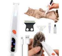 Tondeuse silencieuse pour chat, patte chien entre coussinets LED, sans risque de blessure, pour pattes, yeux, oreilles, visage (STYLE-1)