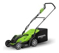 Greenworks 40V Tondeuse à Gazon Sans Fil pour Pelouses Jusqu'à 500 m², Largeur de Coupe de 35 cm, Sac de 50L SANS Batterie 40V Ni Chargeur, Garantie 3 Ans-G40LM35K2