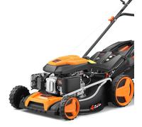 FUXTEC Tondeuse Thermique FX-RM5196 avec Largeur de Travail 51cm autopropulsée puissante cylindrée 196cm3 Easy Clean 4en1 6CV / 4,4KW Mulching/bac de ramssage 60L