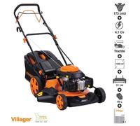 Tondeuse thermique autotractée moteur puissant 173cm3 4,1 cv coupe 50cm mulching VILLAGER Atlas 5111T