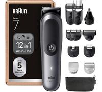 Tondeuse Tout-En-Un Series 7, Kit 12-En-1, Lame Problade, Technologie Autosense, 120 Min D'autonomie, Protection Skinguard, Barbe En Dégradé, Manche Aquagrip Pratique Sous L'eau, Aio7545, Gris