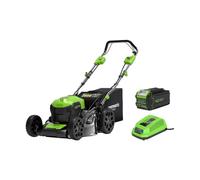 Tondeuse tractée 46cm 40V GREENWORKS - Batterie 4,0Ah - Chargeur - GD40LM46SPK4
