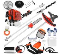 Tondeuse Tronçonneuse, Débroussailleuse thermique, Coupe Bordure, Taille-haie, 5 en 1, Puissant Complet Fonctionnel Garde