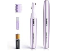 Tondeuse Visage Sourcils Electrique Femme Mini Rasoir Facial à Pile, Rasage de Precision, Aucun Risque de Coupure, Une Petite Brosse de Nettoyage Fournie AG-1658Z(Violet)