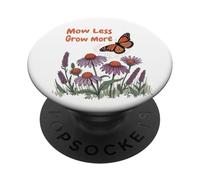 Tondez Moins, Faites Pousser Plus de Papillons et de Fleurs PopSockets PopGrip Adhésif