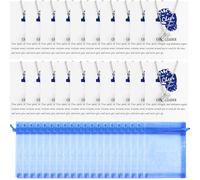 Tondiamo Lot de 12 colliers de pom-pom girl en vrac - Cadeau pour équipe de pom-pom girl - Collier mégaphone - Carte de motivation (bleu)