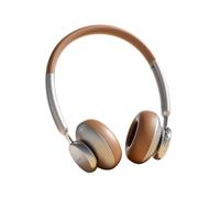 TONEAMC H9 Casque sans fil Bluetooth 5.4 | 80 heures de lecture | Style brillant | Mode jeu | Isolation du bruit | Microphone intégré | Style rétro rock 36 mm basses profondes - Marron