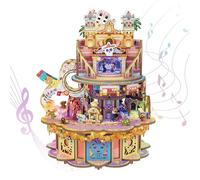 Tonecheer Boîte à Musique en Bois pour Adultes, kit de boîte à Musique rotative 3D - Puzzle Musical créatif - Kit de Construction de modélisme - Décoration de Bureau - Anniversaire（Rêve Errant）