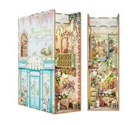 Tonecheer DIY Book Nook Modèle Kit, Puzzle 3D en Bois pour Adultes pour Construire Une Maison Miniature, Kit de Bricolage avec Lumière, Cadeaux Personnalisés（Fleuriste）