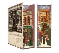 Tonecheer DIY Book Nook Modèle Kit, Puzzle 3D Maquette en Bois à Construire Construction Adulte Booknook Kits, Bookshelf Insert Diorama Bookends, Maison de Poupée,Cadeau uniques(84 Charing Cross Road)