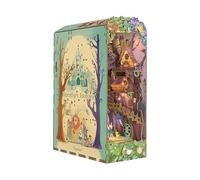 Tonecheer Dorothys Kit de voyage Book Nook avec housse anti-poussière DIY 3D miniature maison en bois puzzle étagère décoration cadeau unique pour adultes