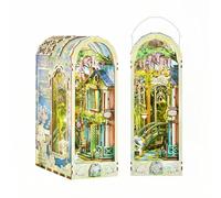 Tonecheer Giverny Garden - Kit Book Nook avec housse anti-poussière - Bricolage 3D - Maison en bois miniature - Puzzle - Décoration d'étagère - Cadeau unique pour adultes