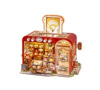 Tonecheer Kit Book Nook - Maison de poupée et maison miniature à construire soi-même - Kit de modélisation pour adultes avec LED - Puzzle 3D - Serre-livres - Décoration pour bibliothèque (boulangerie