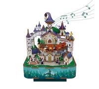 Tonecheer Kit de boîte à Musique à Faire soi-même pour Adultes, Puzzles 3D en Bois, boîte à Mouvement Musical pour Adolescents, Bureau, Cadeaux décoratifs pour Anniversaire (Château Magique)
