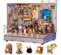 Tonecheer Kit de construction de maison miniature en bois avec bruit blanc, petite maison de diorama avec écran électronique pour adultes (Magic Shop)