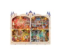 Tonecheer Kit de Puzzle 3D Book Nook, Maison Miniature en Bois avec LED et vitrine Anti-poussière, décoration Bricolage (L'Académie Magique)