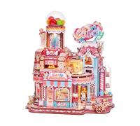 Tonecheer Puzzle 3D en Bois, kit de modélisation en Bois, Composants Mobiles et Structure de Transmission, Cadeau créatif pour Anniversaire et Noël (Atelier de Bonbons)