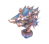 Tonecheer Puzzle en bois magique galaxie 3D pour adultes - Kit de modélisation de bateau en bois DIY avec dirigeable musical fantaisie et composants mobiles et structure de transmission comme idée
