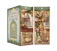 Tonecheer x British Library Kit DIY Book Nook, Puzzle 4D en Bois Shakespeare pour Adultes, Décor d'Insert de Bibliothèque Miniature Maison avec Lumières LED, Cadeaux Uniques (vers de Shakespeare)