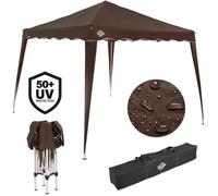 CASARIA® Tonnelle de Jardin Pliable Capri 3x3m Pop-Up Protection UV 50+ imperméable Sac Camping pavillon de Jardin Tente réception Tente Pliante Brun foncé