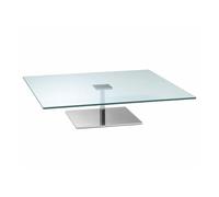TONELLI table basse carré FARNIENTE (110 x 110 x h 24,5 cm - verre transparent)
