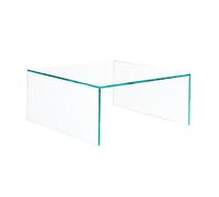 TONELLI table basse EDEN (90 x 90 x h 40 cm - Verre extra clair)